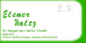 elemer waltz business card
